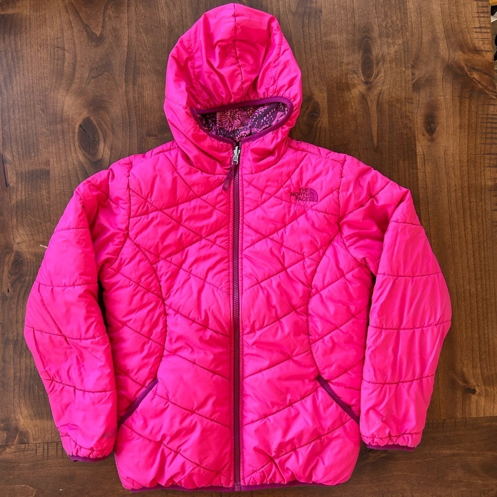Girls North Face Reversible Puffer Jacket | Girls Large 14/16 | FLAWED